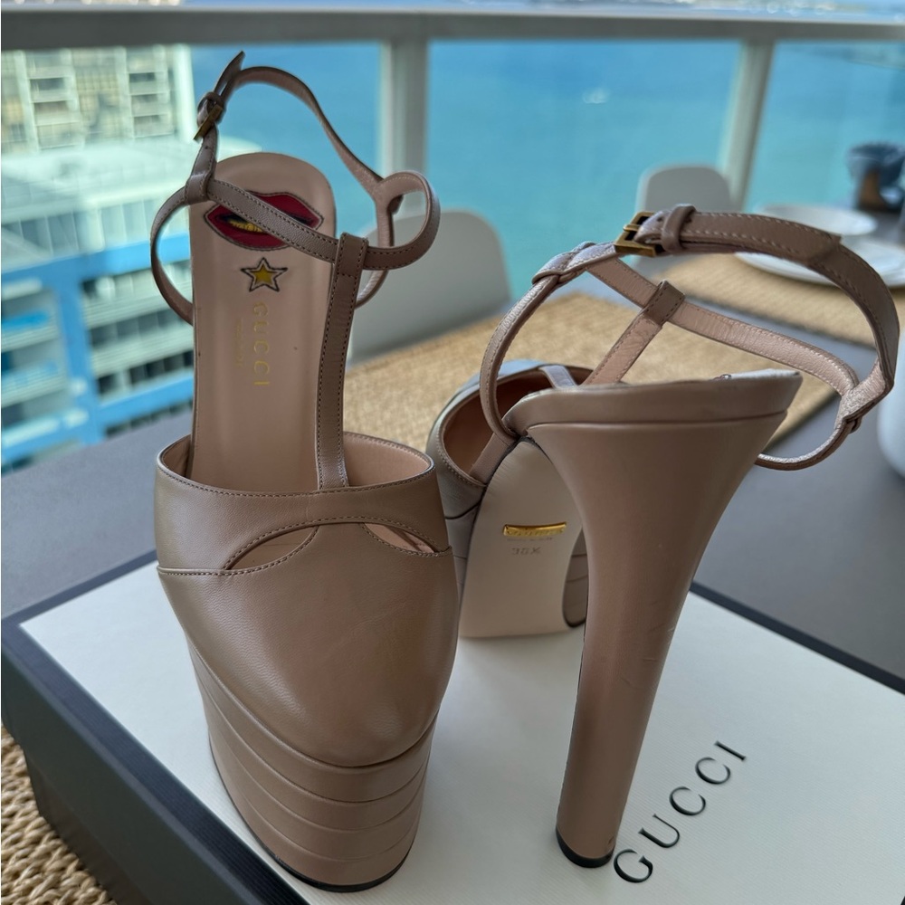 Gucci tan color hight heels - Picture 4 of 9